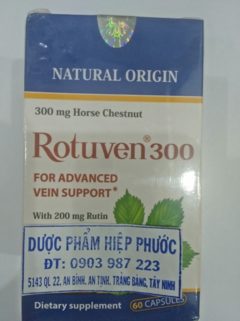Rotuven®300 trị suy giãn tĩnh mạch chân 60 viên